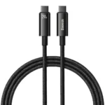 Baseus Tungsten Gold USB 2.0 Cable USB-C male - USB-C 240W Μαύρο 2m CAWJ040101