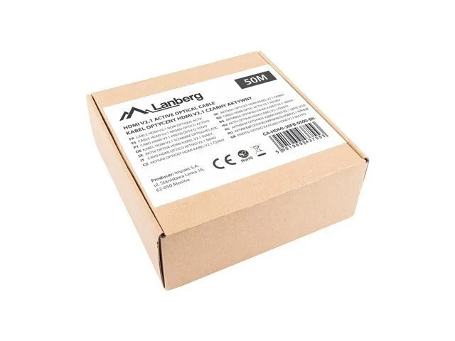 20230801123806_e2e48079 Lanberg HDMI 2.1 Cable HDMI male - HDMI male 50m Μαύρο CA-HDMI-30FB-0500-BK - Image 1