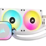 Corsair ICUE Link H100i Υδρόψυξη Επεξεργαστή Διπλού Ανεμιστήρα 120mm για Socket AM4/AM5/1700/1200/115x με RGB Φωτισμό Λευκή