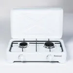Ravanson K-02T K-02T Επιτραπέζια Εστία Υγραερίου Διπλή Λευκή