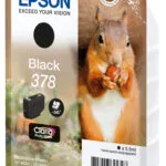 Epson 378 Γνήσιο Μελάνι Εκτυπωτή InkJet Μαύρο (C13T37814010)