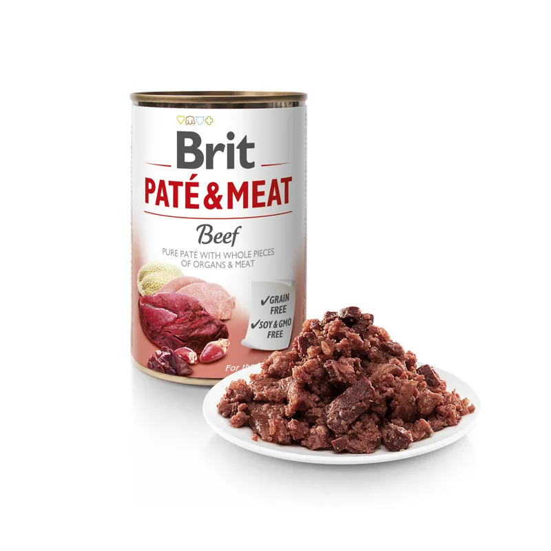 20230817092552_7d6203ae Brit Paté & Meat Υγρή Τροφή Σκύλων σε Κονσέρβα με Μοσχάρι χωρίς Σιτηρά & Γλουτένη 800gr 308458 DLZRITKMP0048 - Image 1