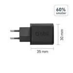 SBS Φορτιστής Χωρίς Καλώδιο GaN με Θύρα USB-C 30W Power Delivery Μαύρος (TRGAN1C30W)