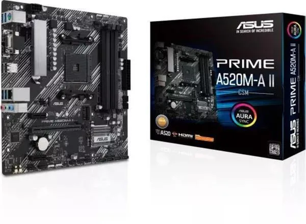 Asus PRIME A520M-A II/CSM Motherboard Micro ATX με AMD AM4 Socket 90MB17H0-M0EAYC - Image 1