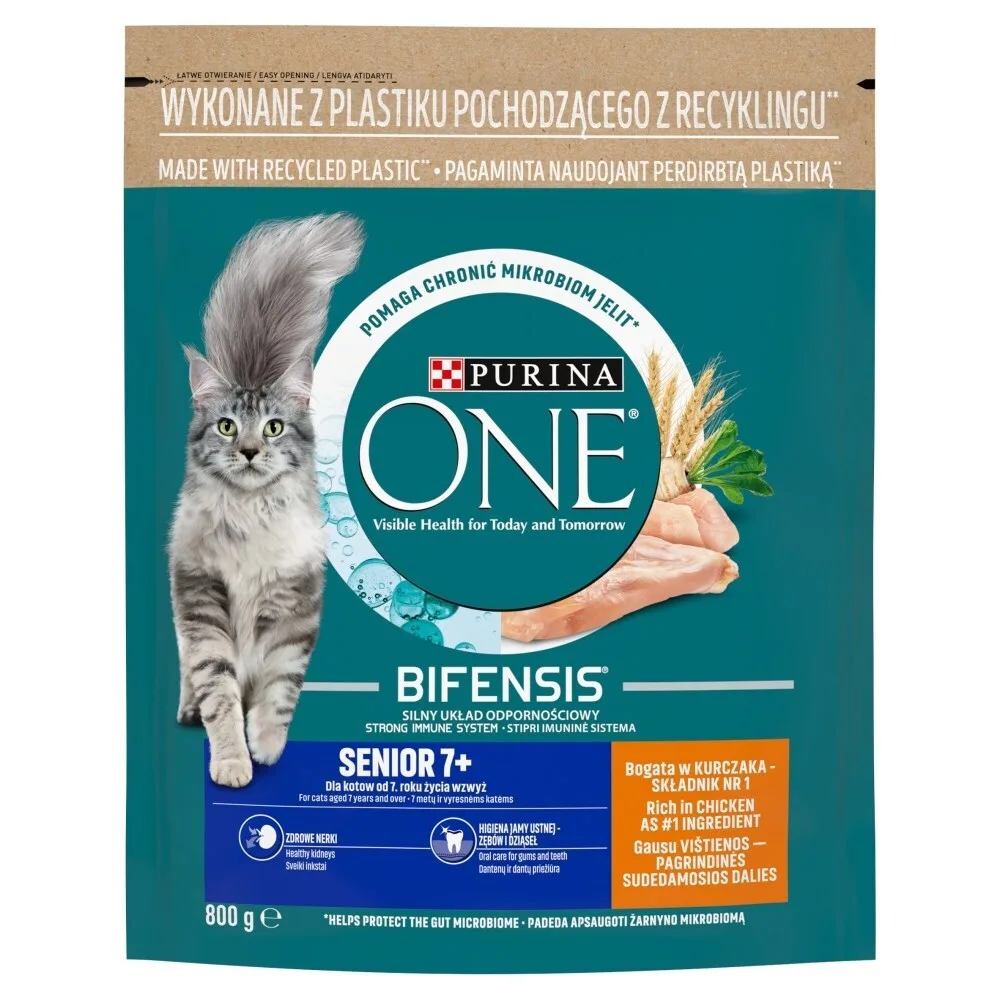 Purina One Ξηρά Τροφή χωρίς Γλουτένη για Ηλικιωμένες Γάτες με Κοτόπουλο 0.8kg - Image 1
