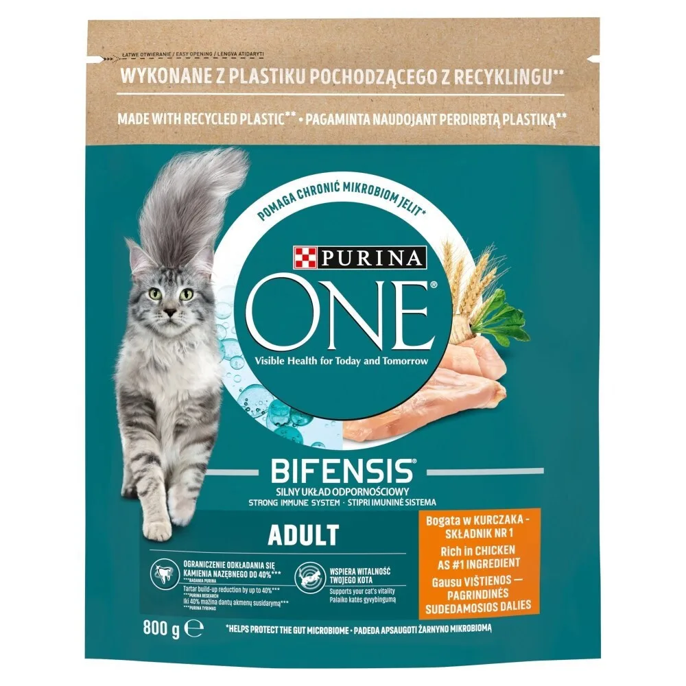 20230828122629_purina_bifensis_adult_xira_trofi_gia_enilikes_gates_me_kotopoulo_0_8kg Purina One Ξηρά Τροφή χωρίς Γλουτένη για Ενήλικες Γάτες με Κοτόπουλο 0.8kg - Image 1