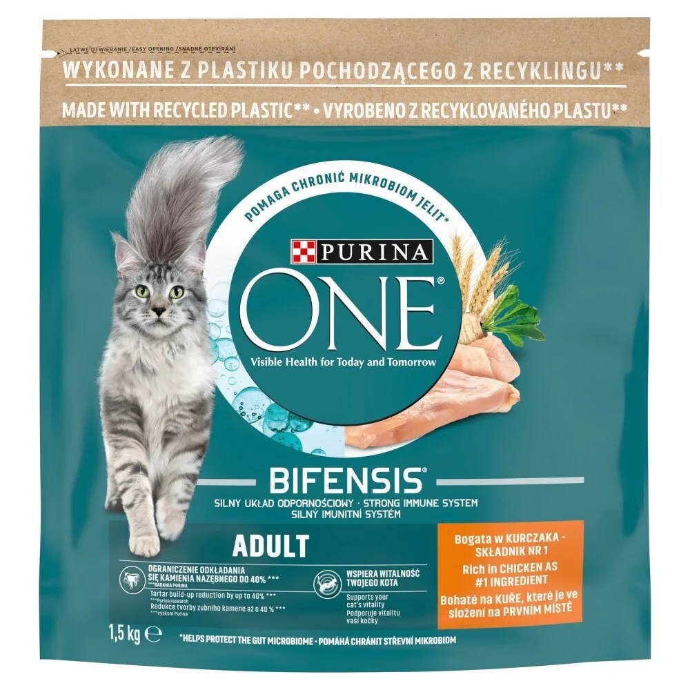 Purina One Ξηρά Τροφή χωρίς Γλουτένη για Ενήλικες Γάτες με Κοτόπουλο 1.5kg - Image 1