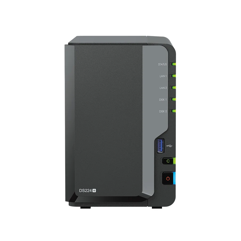Synology DiskStation DS224+ NAS Tower με 2 θέσεις για HDD/SSD και 2 θύρες Ethernet - Image 1