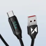 Wozinsky Braided USB 2.0 Cable USB-C male - USB-A 66W Μαύρο 2m (WUACC2)