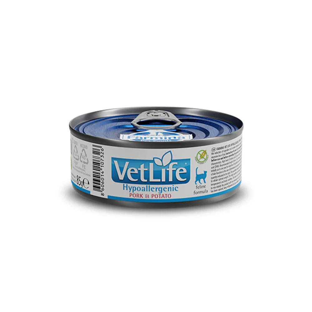 Farmina Hypoallergenic Υγρή Τροφή για Ενήλικες Γάτες σε Κονσέρβα με Πατάτες και Χοιρινό χωρίς Γλουτένη 85gr 22.01.070 - Image 1