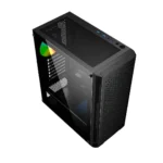 Gembird Fornax 400X Gaming Midi Tower Κουτί Υπολογιστή με Πλαϊνό Παράθυρο και RGB Φωτισμό Μαύρο