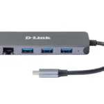 D-Link USB 3.0 Hub 4 Θυρών με σύνδεση USB-C / Ethernet & Θύρα Φόρτισης Γκρι (DUB-2334)