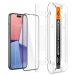 Spigen Glas.Tr 0.3mm Full Face Tempered Glass Μαύρο (iPhone 15) AGL06908
