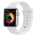 Watch Series 7 45mm Series 6 Se 5 4 44mm Series 3 2 1 42mm Λουράκι Σιλικόνης με Pin Λευκό (Apple Watch 42/44/45mm) 680602215B