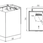 Maan Ponza Mini WPB 430 Απορροφητήρας Καμινάδα 30cm Κίτρινος