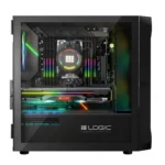 Logic Portos ARGB Mini Tower Κουτί Υπολογιστή Μαύρο