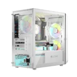 Logic Portos ARGB Mini Tower Κουτί Υπολογιστή με Πλαϊνό Παράθυρο Λευκό