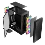 Logic Aramis ARGB Gaming Midi Tower Κουτί Υπολογιστή με Πλαϊνό Παράθυρο Μαύρο