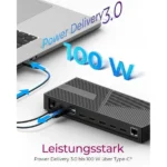 Icy Box USB-C Docking Station με HDMI/DisplayPort 4K PD Ethernet Μαύρο (IB-DK2246AC)