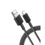 Anker 322 Braided USB 2.0 Cable USB-C male - USB-A 15W Μαύρο 1.8m A81H6G11