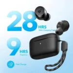 Soundcore by Anker A25i In-ear Bluetooth Handsfree Ακουστικά με Αντοχή στον Ιδρώτα και Θήκη Φόρτισης Μαύρα