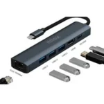 Nilox Docking Station με 4K PD Ethernet Γκρι (NXDSUSBC06)
