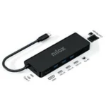 Nilox USB-C / USB-A Docking Station με 4K PD Ethernet Μαύρο (NXDSUSBC04)