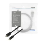LogiLink USB 3.2 Cable USB-C male - DisplayPort Μαύρο 3m (UA0336)