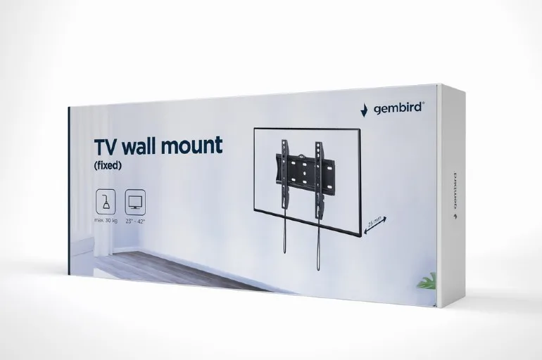 20230929144627_9d38882d Gembird WM-42F-01 Βάση Τηλεόρασης Τοίχου έως 42" και 30kg - Image 1