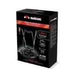 Meliconi AT-380 070-0612 Εσωτερική Κεραία Τηλεόρασης (Απαιτεί Τροφοδοσία) Μαύρη
