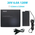 Asus Φορτιστής Laptop 120W 20V 6A με Αποσπώμενο Καλώδιο Τροφοδοσίας (90XB06VN-MPW000)
