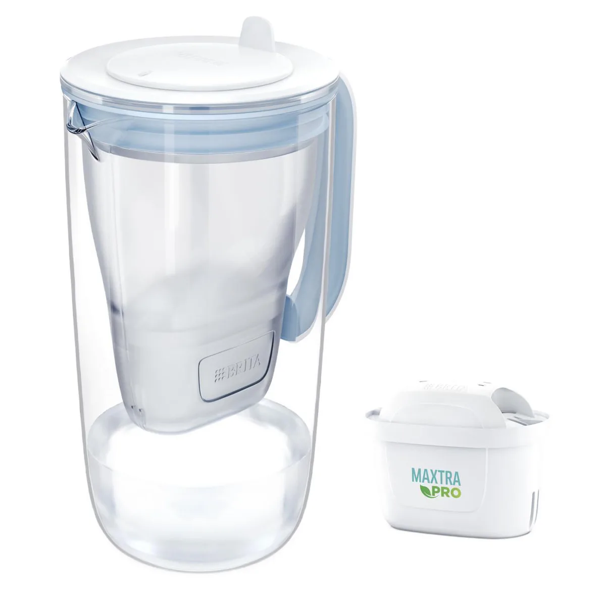 20231003113209_brita_kanata_servirismatos_gyalini_me_filtro_2500ml_br_jg_1 Brita Glass Κανάτα Σερβιρίσματος Γυάλινη Blue με 1 Ανταλλακτικό Φίλτρο 2500ml BR-JG-1 - Image 1