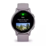 Garmin Vivoactive 5 Aluminium 42mm Αδιάβροχο Smartwatch με Παλμογράφο (Orchid)