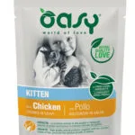 Oasy Kitten Υγρή Τροφή για Ανήλικες Γάτες σε Φακελάκι με Κοτόπουλο 85gr 1088