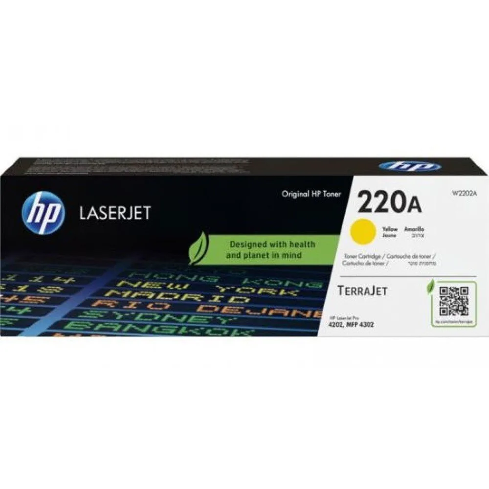 HP 220a Γνήσιο Toner Laser Εκτυπωτή Κίτρινο 1800 Σελίδων W2202A - Image 1