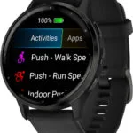 Garmin Venu 3 Stainless Steel 45mm Αδιάβροχο Smartwatch με Παλμογράφο (Slate Bezel With Black Silicone Band)