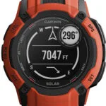 Garmin Instinct 2X Solar 50mm Αδιάβροχο Smartwatch με Παλμογράφο (Flame Red)