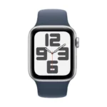 Apple Watch SE 2023 Cellular Aluminium 40mm Αδιάβροχο με eSIM και Παλμογράφο (Silver με Storm Blue Sport Band - M/L)