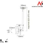 Maclean Energy MC-504A S Βάση Τηλεόρασης Οροφής έως 42" και 30kg