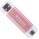 Transcend Esd310p 1.0TB USB 3.2 SSD Stick με σύνδεση USB-A & USB-C Ροζ