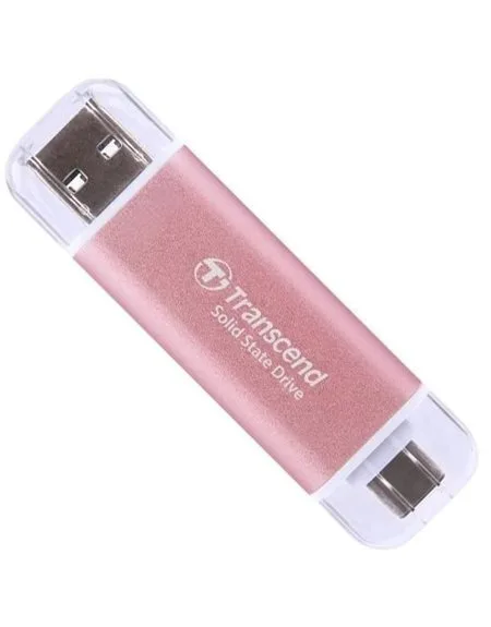 Transcend Esd310p 1.0TB USB 3.2 SSD Stick με σύνδεση USB-A & USB-C Ροζ - Image 1