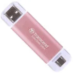 Transcend Esd310p 2.0TB USB 3.2 SSD Stick με σύνδεση USB-A & USB-C Ροζ