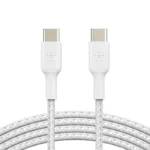Belkin 2Pack Braided USB 2.0 Cable USB-C male - USB-C 60W Λευκό 2m CAB004BT2MWH2PK
