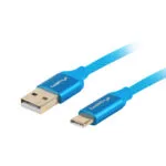 Lanberg Premium QC Braided USB 3.0 Cable USB-C male - USB-A Μπλε 0.5m (CA-USBO-22CU-0005-BL)