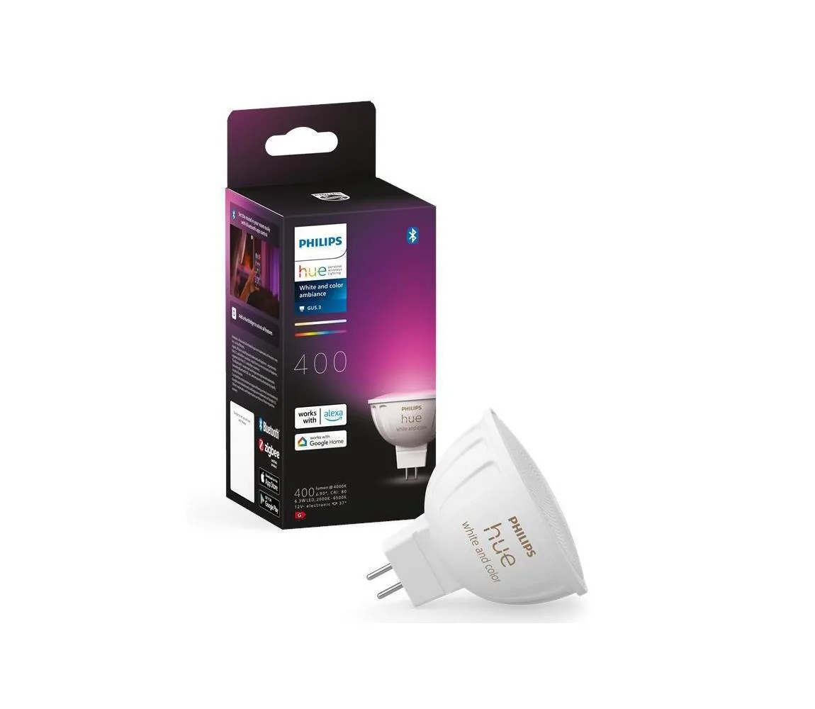 Philips Smart Λάμπα LED 6.3W για Ντουί GU5.3 και Σχήμα MR16 RGBW 400lm Dimmable - Image 1