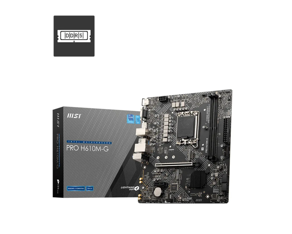 20231026113420_msi_pro_h610m_g_motherboard_micro_atx_me_intel_1700_socket MSI Pro H610M-G Motherboard Micro ATX με Intel 1700 Socket 7D46-075R - Image 1