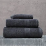 Rythmos Πετσέτα Προσώπου Illusion 101-114-046 50x90εκ. Anthracite Βάρους 480gr/m²