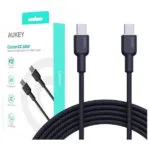 Aukey USB 2.0 Cable USB-C male - USB-C 60W Μαύρο 1m (AKAUKKUCBNCC1BL)