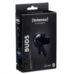 Intenso Black Buds T300a Bluetooth Handsfree Ακουστικά με Θήκη Φόρτισης Μαύρα