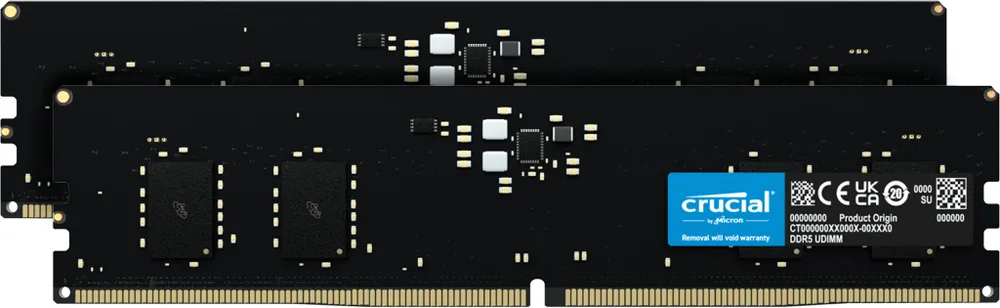 Crucial DDR5 16GB RAM με 2x8GB Modules και Ταχύτητα 5600 για Desktop CT2K8G56C46U5 - Image 1